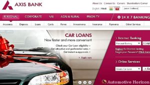 Axis Car loan interest rate