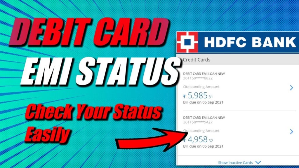 How To Check HDFC Debit Card EMI