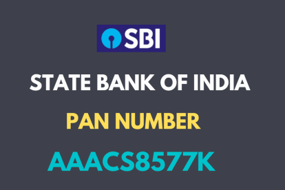 SBI PAN Number For Home Loan
