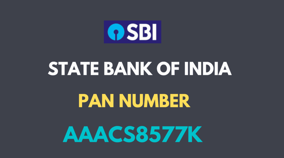 SBI PAN Number For Home Loan