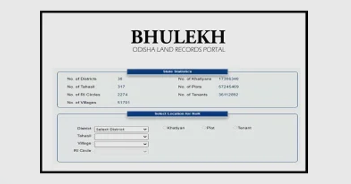 Bhulekh Orissa Land Record Online | PDF June 2026