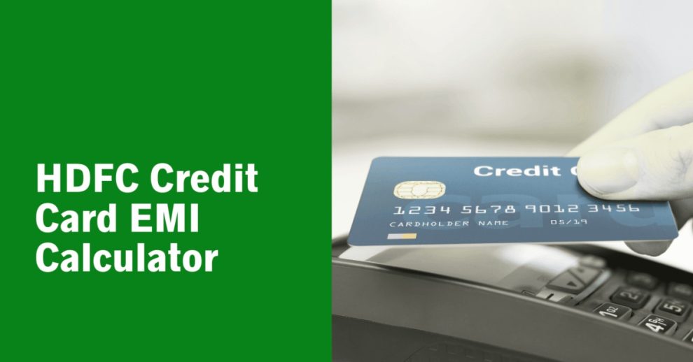 HDFC Credit Card EMI Calculator